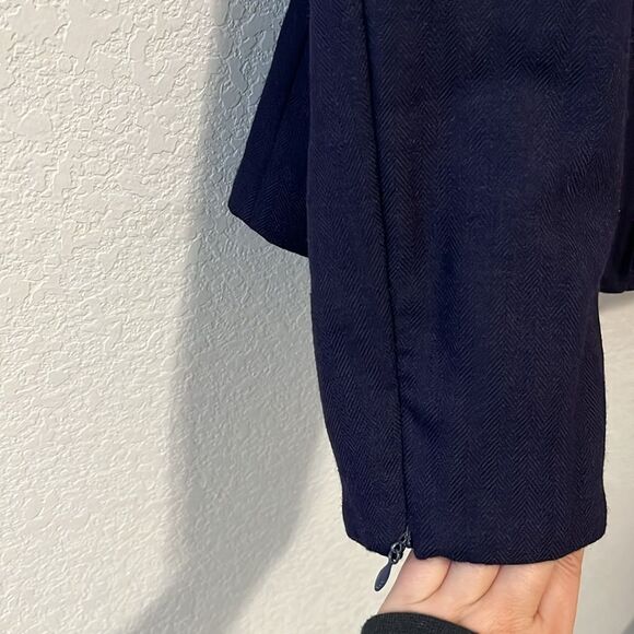 PENDLETON Vintage Women's Full Zip Navy Virgin Wool Blazer, Size 6 - Picture 5 of 12